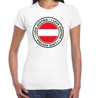 Verkleed T-shirt voor dames - Oostenrijk - wit - supporter - themafeest