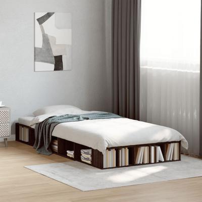 Bedframe bewerkt hout bruin eikenkleur 90x190 cm
