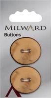 Milward Fantasievorm Knoop Hout 25mm (2 stuks)