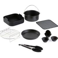 Airfryer accessoires - DOMO - 12 stuks - Zwart