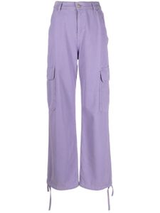 MOSCHINO JEANS pantalon cargo à patch logo - Violet