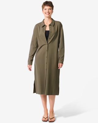 HEMA Dames Doorknoopjurk Groen (groen)