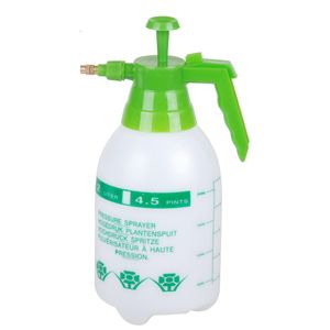 Plantenspuit met hoge druk sproeier - kunststof - 2 liter - wit/groen