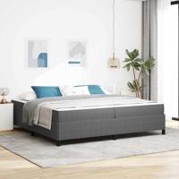 Bedframe Lichtgrijs 200 x 200 cm Katoenen stof