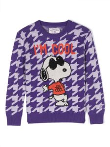 MC2 Saint Barth Kids pull à motif pied-de-poule en intarsia - Violet