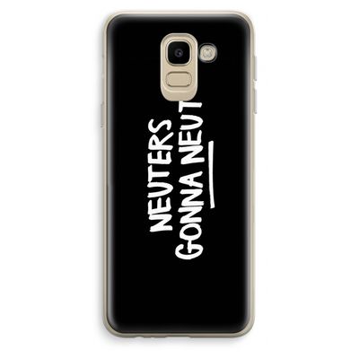 Neuters (zwart): Samsung Galaxy J6 (2018) Transparant Hoesje