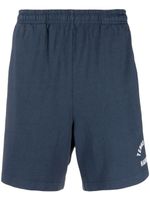 Harmony Paris short de sport en coton à logo imprimé - Bleu