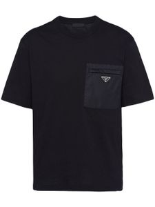 Prada t-shirt Re-Nylon à empiècements - Noir