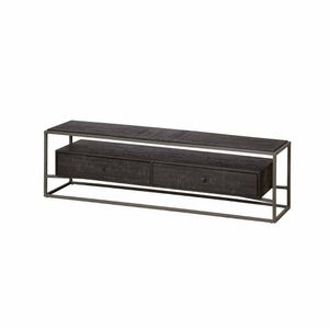 RENEW TV-meubel Cascia Teakhout, 135cm - Zwart