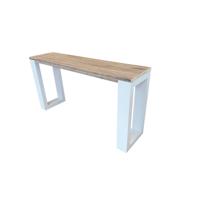 Wood4you - Side table enkel steigerhout - - Wit - Eettafels 180 cm - Bijzettafel - thumbnail