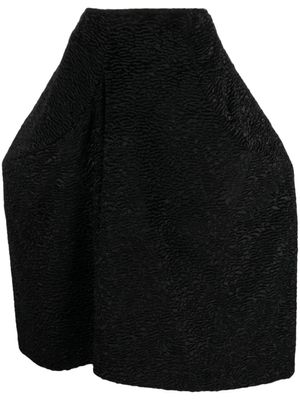 Comme Des Garçons jupe plissée à effet cloqué - Noir