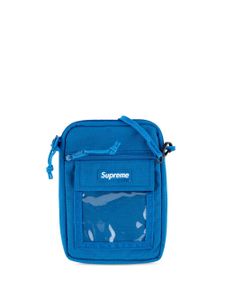 Supreme sacoche zippée à patch logo - Bleu