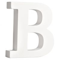 Witte houten letter B 11 cm   -