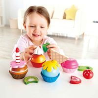 Hape cupcakes speelgoedeten 18-delig - thumbnail
