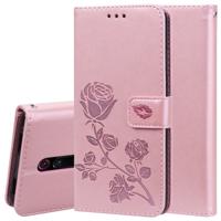Rose reliëf horizontale Flip PU lederen draagtas met houder & kaartsleuven & portemonnee voor Xiaomi Redmi K20/K20 Pro (Rose goud)