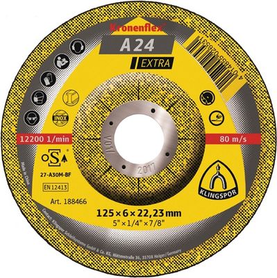 Klingspor Afbraamschijf | D230xS6mm | gebogen staal | gat 22,23 mm | 10 stuks - 13447 13447