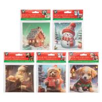 Grafix Maak je eigen kerstkaarten diamond painting, 2st.