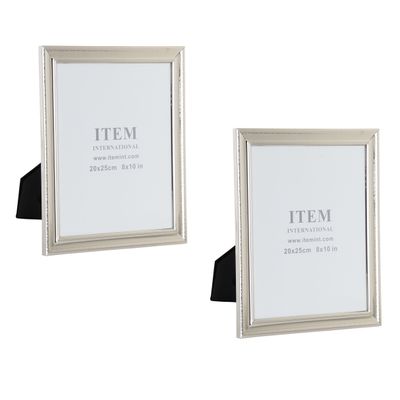 Set van 3x stuks fotolijstjes zilver geschikt voor een foto van 20 x 25 cm