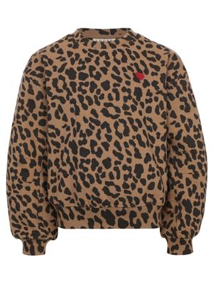 LOOXS 10sixteen winter sweater meisjes - bruin - luipaard