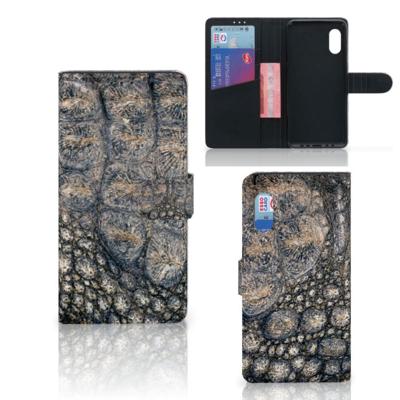 Samsung Xcover Pro | Telefoonhoesje | Met pasjeshouder | Krokodillenprint