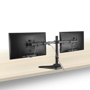 ACT Connectivity Monitorarm op voet, 2 schermen monitorarm