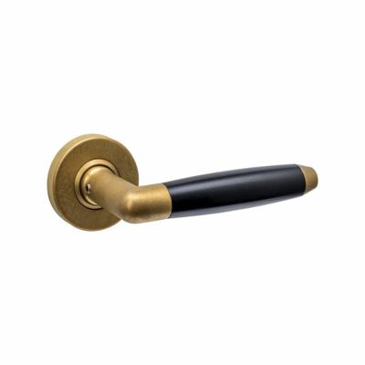 Intersteel deurkruk Combinatie op rozet verdekt ø53x10mm - PVD messing getrommeld/zwart