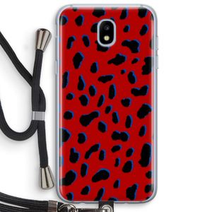 Red Leopard: Samsung Galaxy J5 (2017) Transparant Hoesje met koord