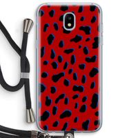 Red Leopard: Samsung Galaxy J5 (2017) Transparant Hoesje met koord