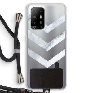 Marmeren pijlen: Oppo A94 5G Transparant Hoesje met koord