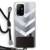 Marmeren pijlen: Oppo A94 5G Transparant Hoesje met koord