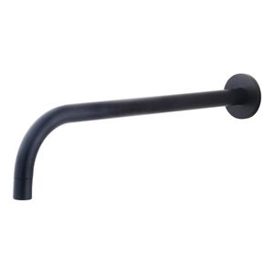 Wiesbaden Slim Line inbouw uitloop 30 cm messing zwart mat