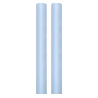 Rol tule stof - Voordeelset van 3x stuks - lichtblauw - 50 x 900 cm - Knutselen/Hobby artikelen - Ge