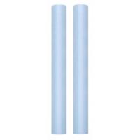 Rol tule stof - Voordeelset van 3x stuks - lichtblauw - 50 x 900 cm - Knutselen/Hobby artikelen - Ge