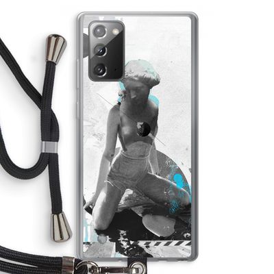 I will not feel a thing: Samsung Galaxy Note 20 / Note 20 5G Transparant Hoesje met koord