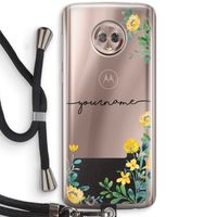 Gele bloemen: Motorola Moto G6 Transparant Hoesje met koord