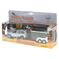 Bongers Speelgoed Kids globe die-cast volvo xc90 met paardentrailer, 27cm