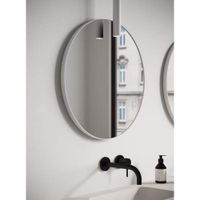 Looox Spiegel White Line Round, matt white frame, diameter 80 cm - thumbnail