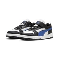 PUMA Rebound Game Low Sneakers Kleuters Wit Zwart Blauw - thumbnail