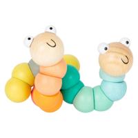 Small Foot - houten motoriek rups pastel