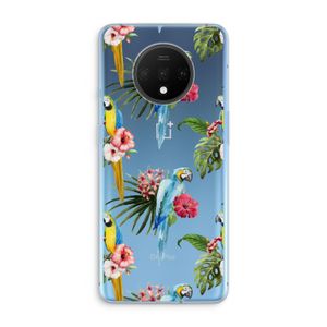 Kleurrijke papegaaien: OnePlus 7T Transparant Hoesje