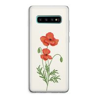 Red poppy: Samsung Galaxy S10 Plus Transparant Hoesje