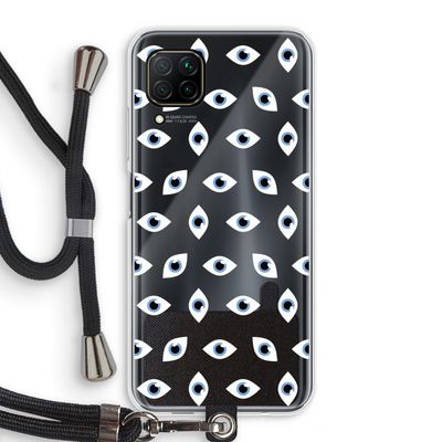 Eyes pattern: Huawei P40 Lite Transparant Hoesje met koord