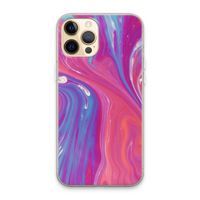 Paarse stroom: iPhone 13 Pro Max Transparant Hoesje