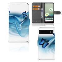 Google Pixel 6A | Telefoonhoesje | Met pasjeshouder | Vlinders