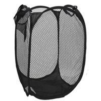 Wasmand flexibel/opvouwbaar - zwart - kunststof - 30 x 30 x 50 cm - 55 liter
