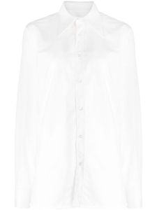 Maison Margiela chemise rayée à col pointue - Blanc