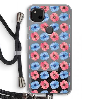 Klaproosjes: Pixel 4a Transparant Hoesje met koord