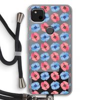 Klaproosjes: Pixel 4a Transparant Hoesje met koord