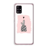 Zwart-wit cactus: Samsung Galaxy A51 5G Transparant Hoesje