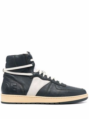 RHUDE baskets montantes BBall à logo embossé - Vert